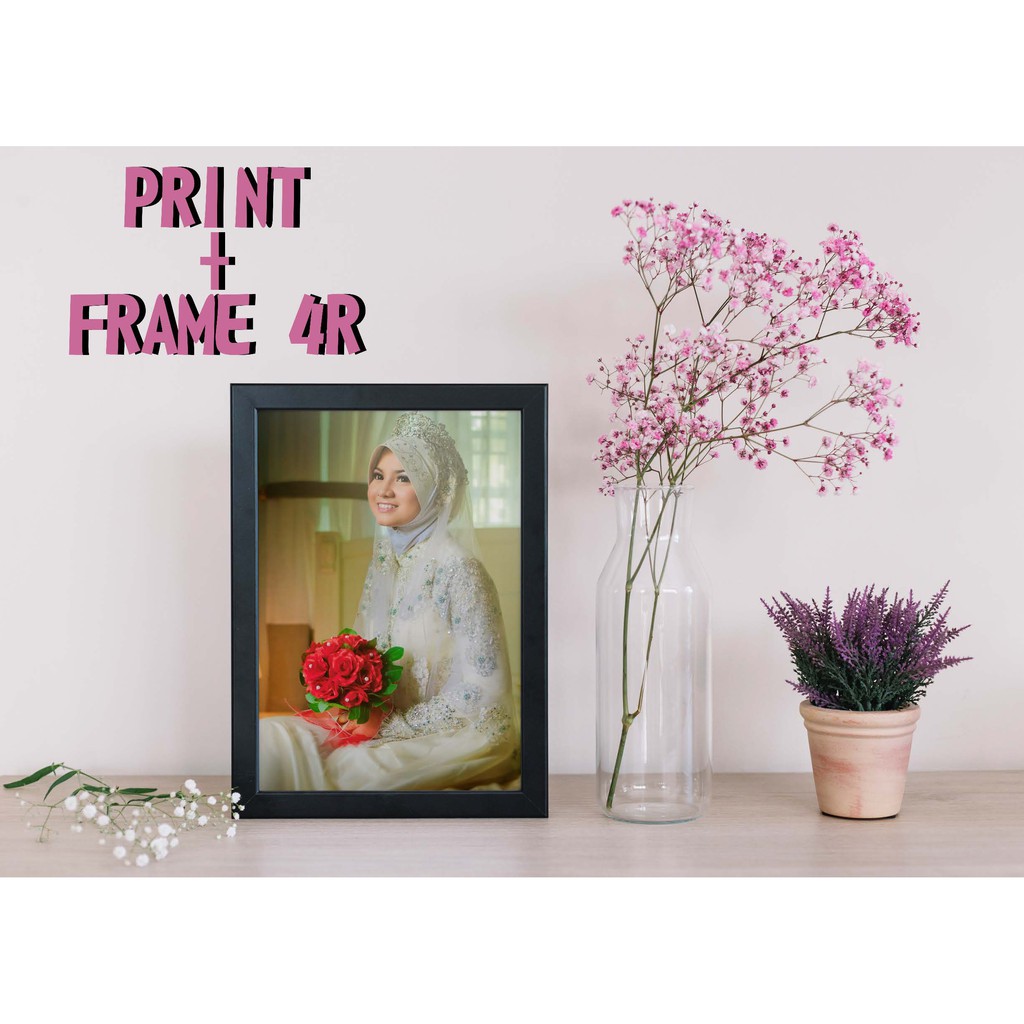 TIRTA ANUGRAH - FRAME 4R&8R + PHOTO LUSTER , FRAME WARNA HITAM/PUTIH