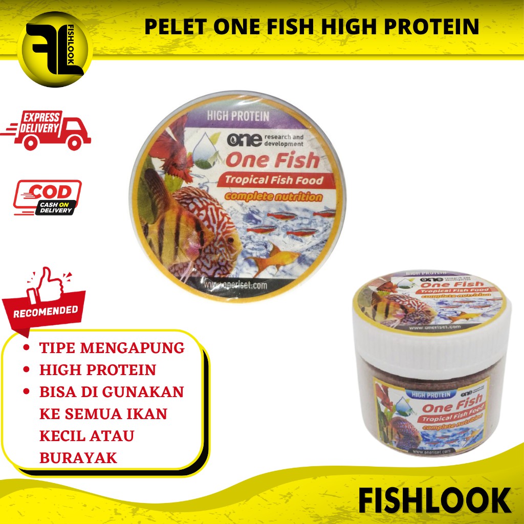 Pelet One Fish Makanan Ikan Hias Pakan Pelet Guppy Cupang Koki