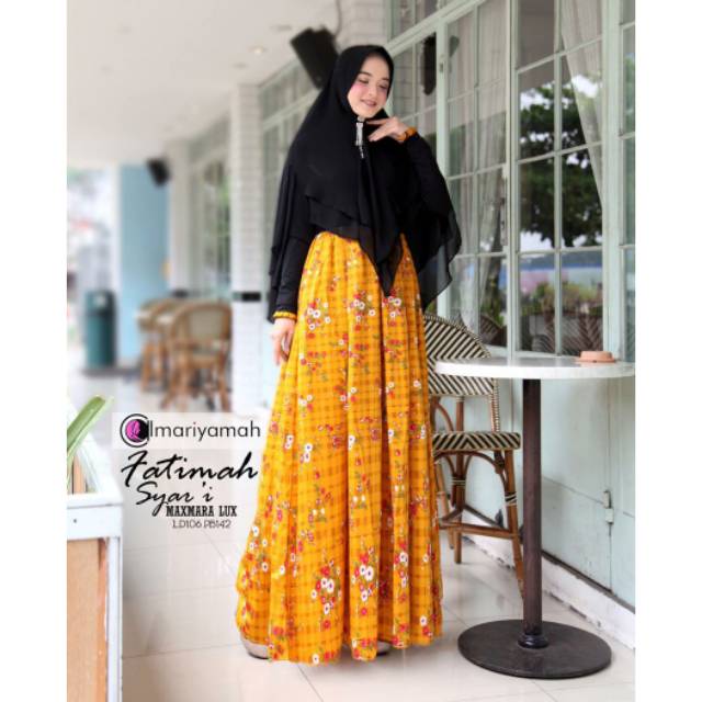 Fatimah syari by almariyamah set khimar