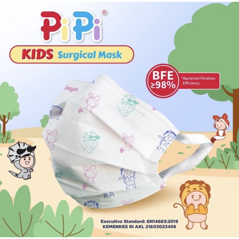 Bagus Pipi Kids Surgical Face Mask 3ply Masker Medis Anak