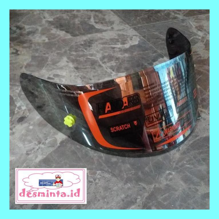 450Aaksesoris Helm- Flat Visor Iridium Blue Gold Silver Kyt Rc7 Kyt K2R Kyt R10 - Pelangi Iridium