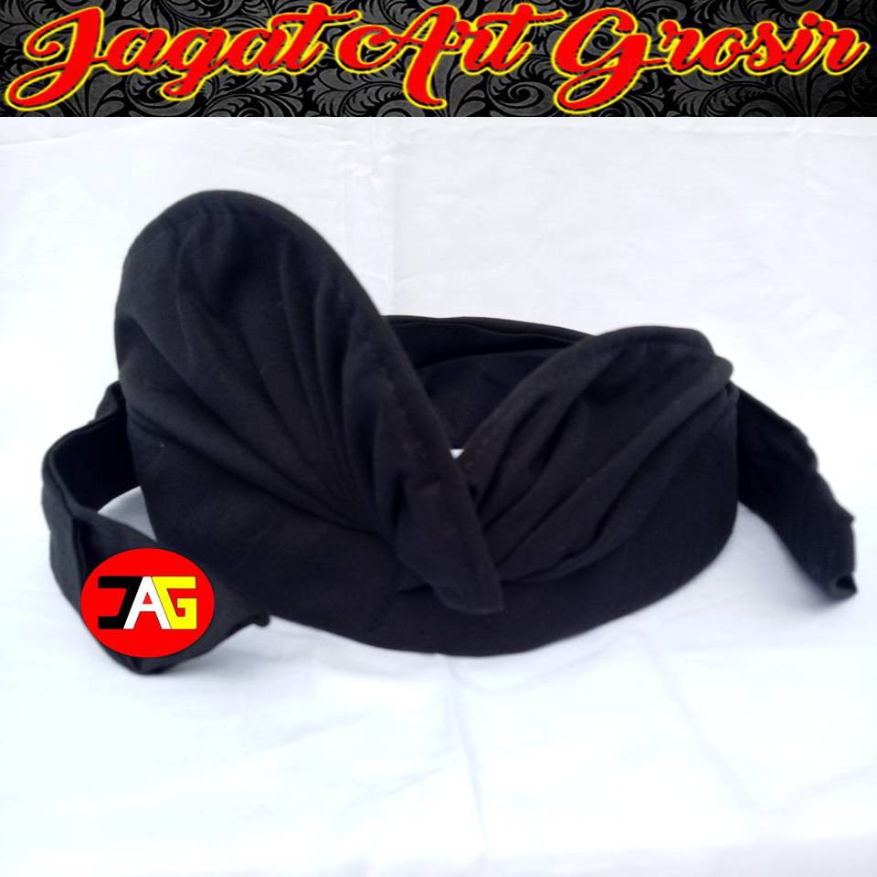 Ikat kepala bali hitam polos