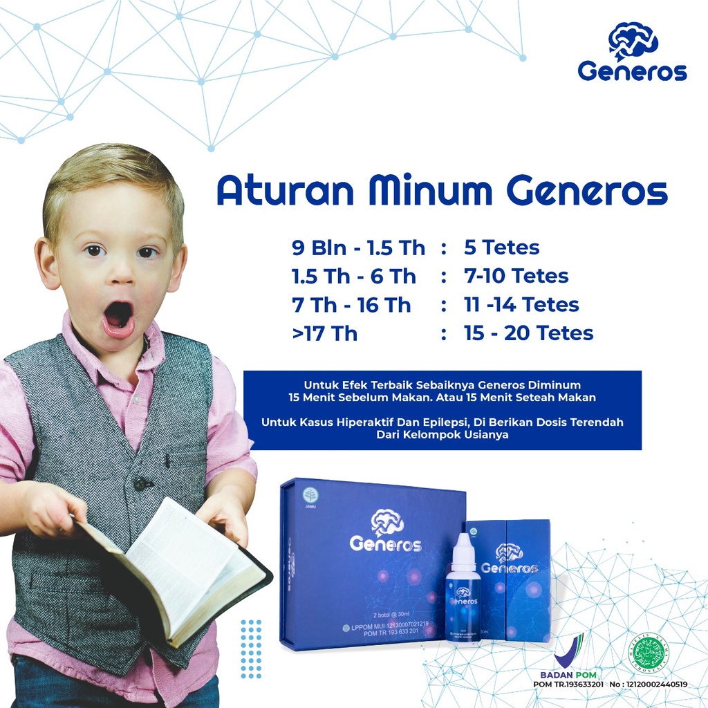 Generos - Vitamin Otak Meningkatkan Konsentrasi &amp; Daya Ingat Anak Nutrisi Kecerdasan G Nero