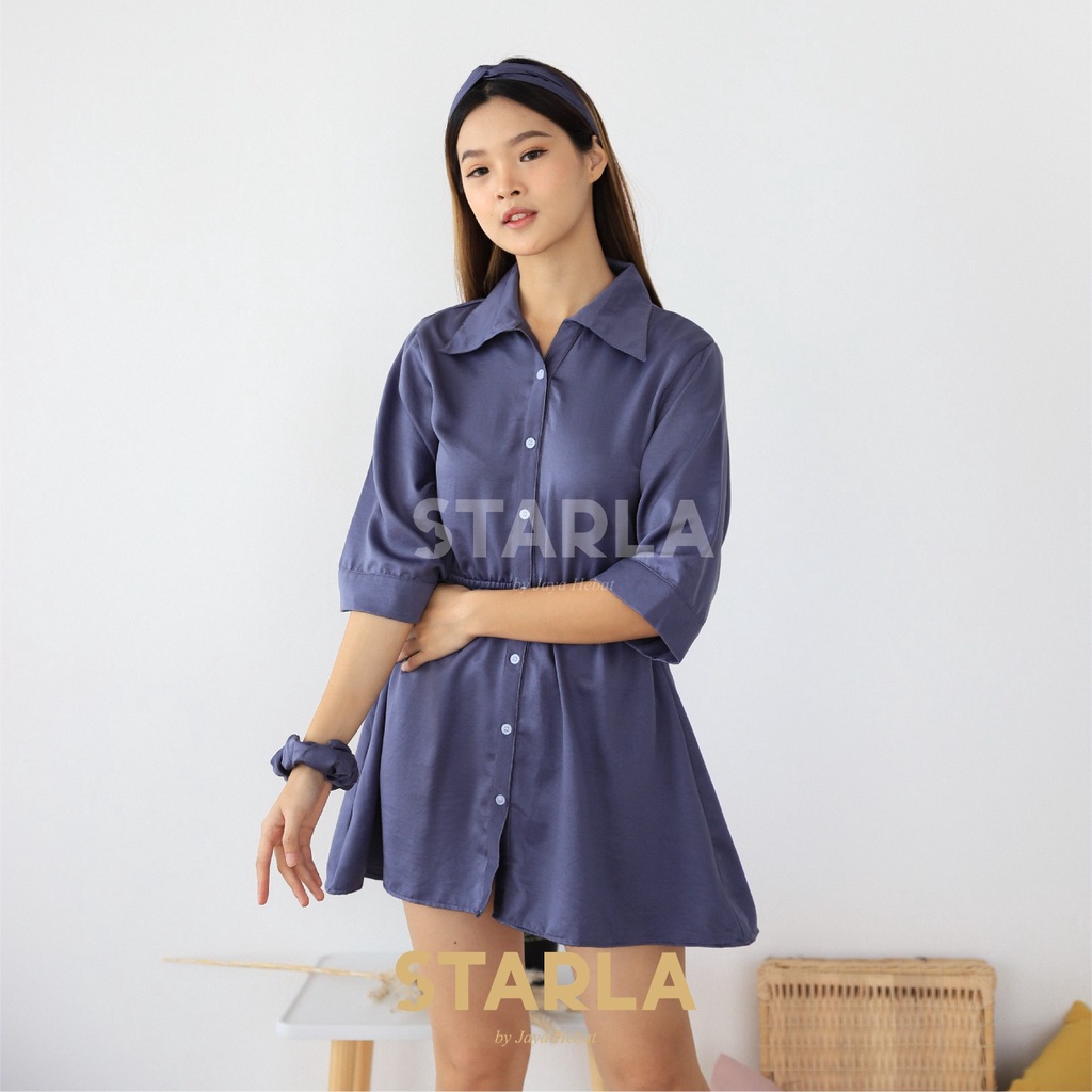 BAJU TIDUR WANITA DEWASA SEXY MODEL KEMEJA DRESS LINGERIE SEXY BAJU TIDUR LONGNIGHT SEXY BAJU KEMEJA TIDUR SEKSI SLEEPWEAR KELSY STARLA