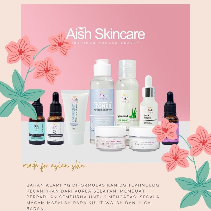 AISH SKINCARE PAKET LENGKAP | UNDER ARM | NECK SERUM | SERUM WAJAH | PAKET LENGKAP AISH