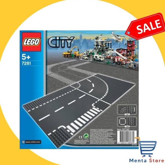 HOT SALE LEGO # 7281 City T-Junction Curved Plates Base Plate Supplemental