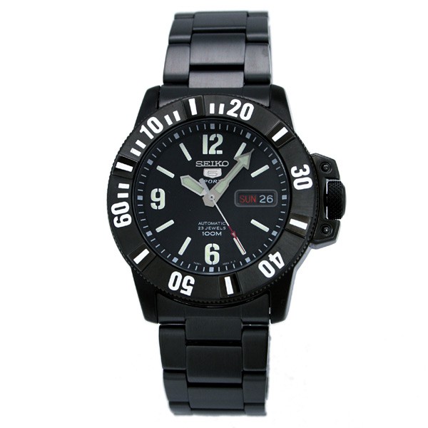 Seiko 5 Sports Men SNZG85K1 Automatic Black Bracelet | Jam Pria SNZG85