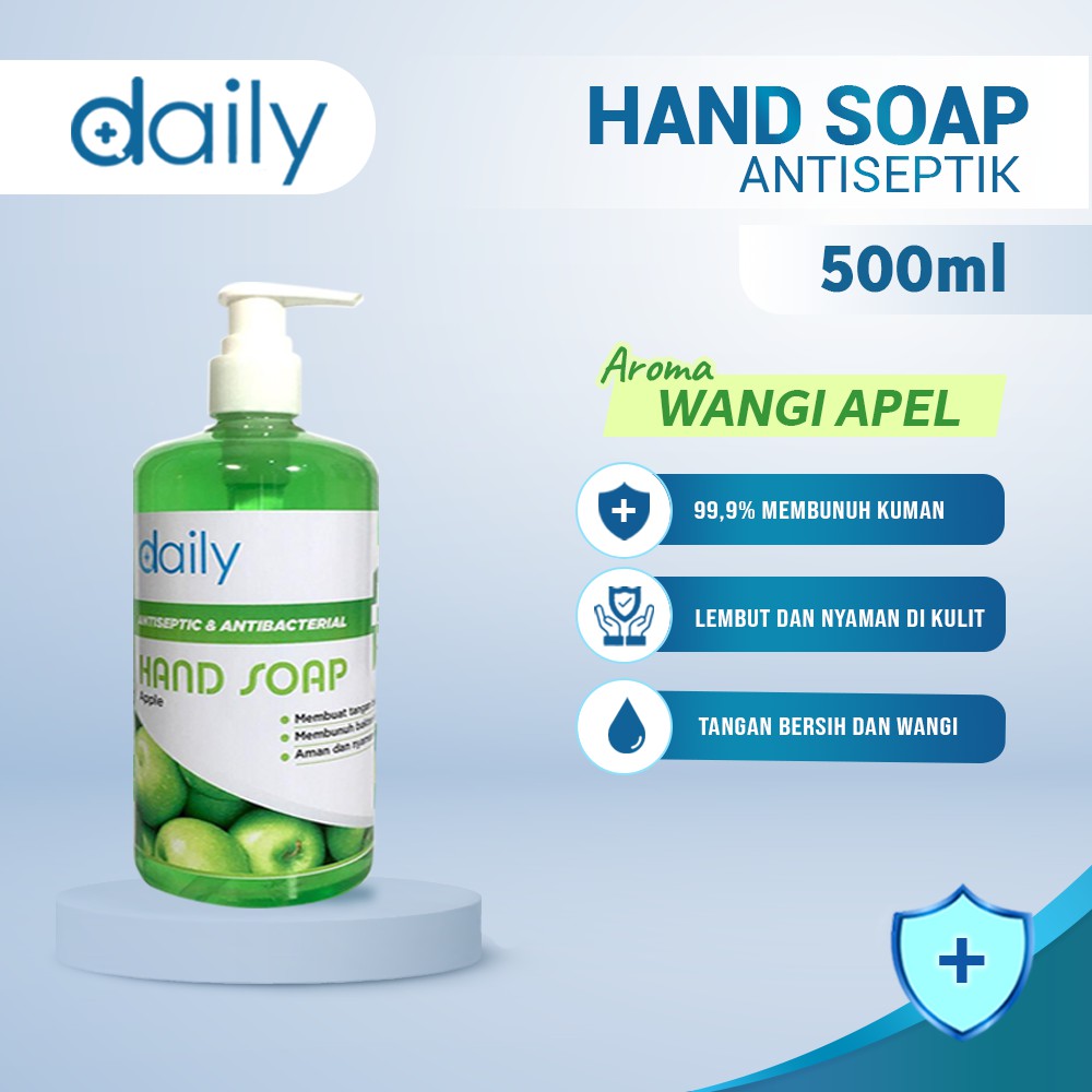 SABUN CUCI TANGAN CAIR DAILY HAND SOAP 500ML PUMP ANTI VIRUS  - ECER &amp; GROSIR [TERLARIS]