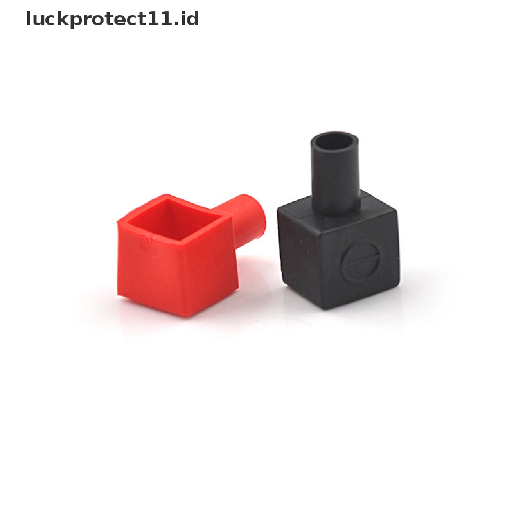 (Luckprotect11) Kacamata Pelindung Untuk Pria / WanitaId 2pcs Cover Pelindung Terminal Baterai Motor Bahan Karet