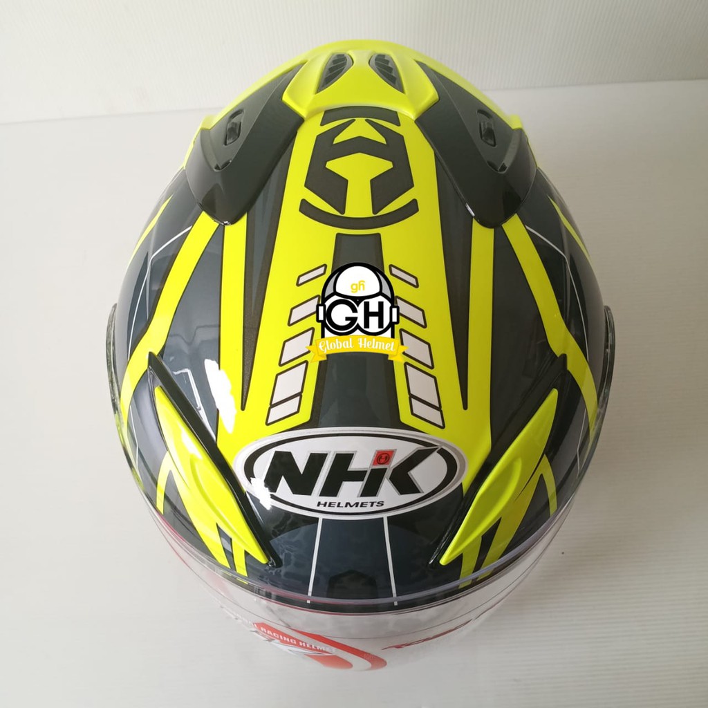 HELM NHK R6 PATROL YELLOW FLO SILVER NHK R-6 MOTIF PATROL YELLOW FLUORECENT SILVER