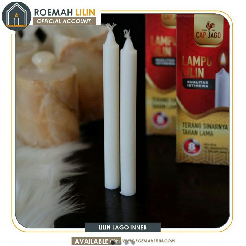 Lilin Putih | Lilin Mati Lampu | Lilin Batang | Lilin Jago Jumbo 20 Inner