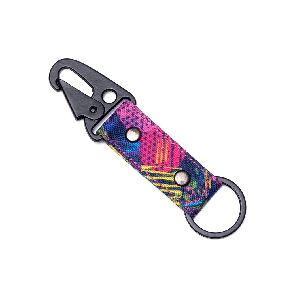 gantungan kunci carabiner kain motif - snaphook keychain - NKC231