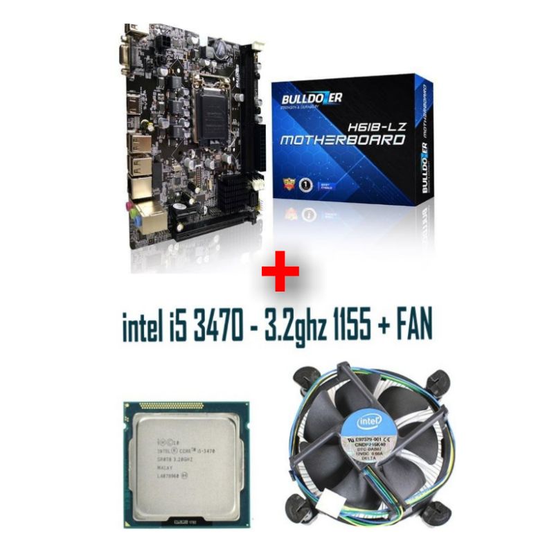 Paket Motherboard i5 3470 (fan)+ Mobo Varro H61 Lga 1155