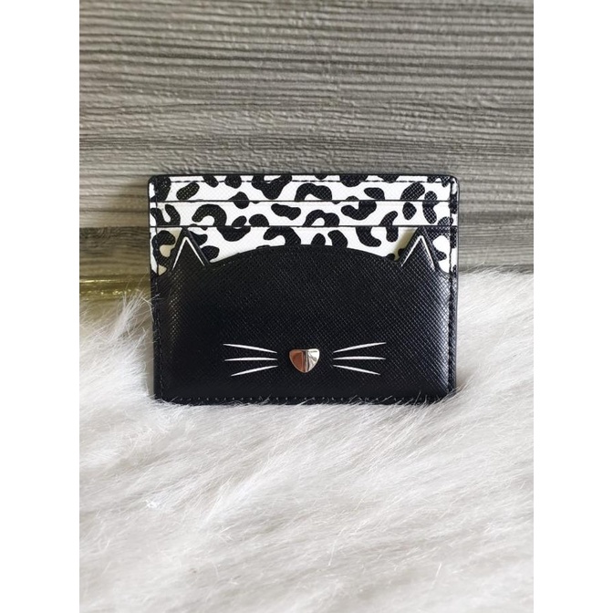 

Dompet STNK Kate Spade Small Slim Card Holder Black Meow