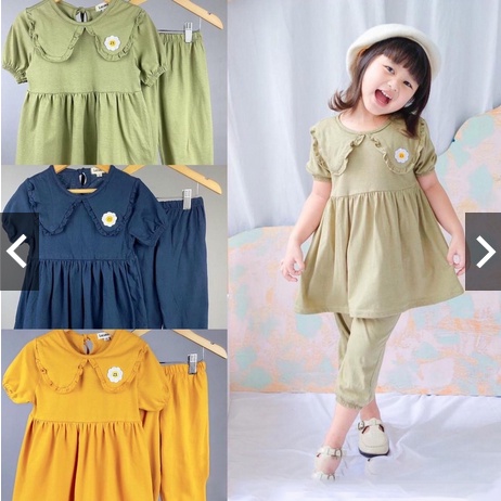 Setelan Anak perempuan sett  Lucuna Mix Warna Size 1-5tahun setelan daisy