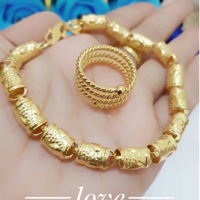 Xuping gelang cincin lapis emas 24k