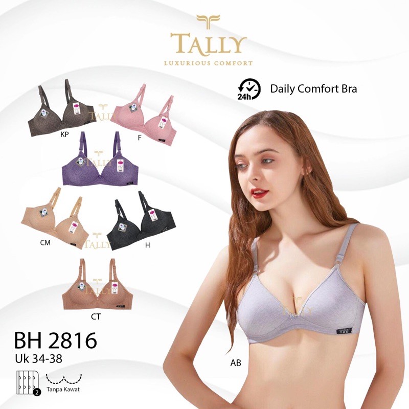 BH | Bra SCALEN 2816 Tanpa Kawat dan Busa Tipis By TALLY