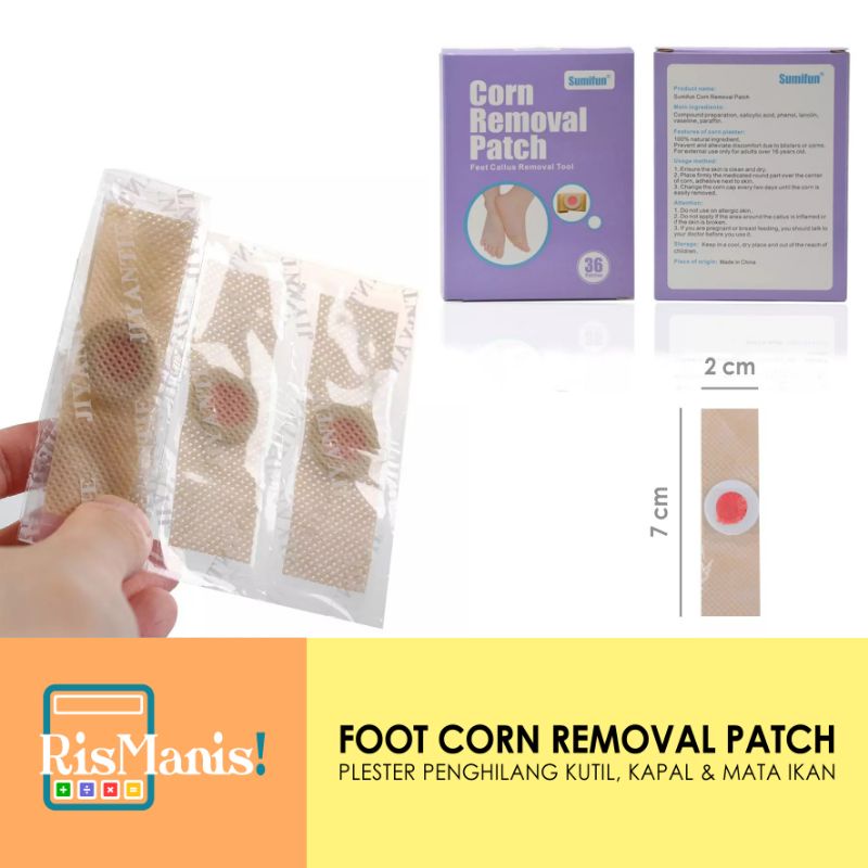 FOOT CORN REMOVAL PATCH - Koyo Kaki Ampuh Plester Penghilang Kutil Kapalan Mata Ikan Tanpa Efek