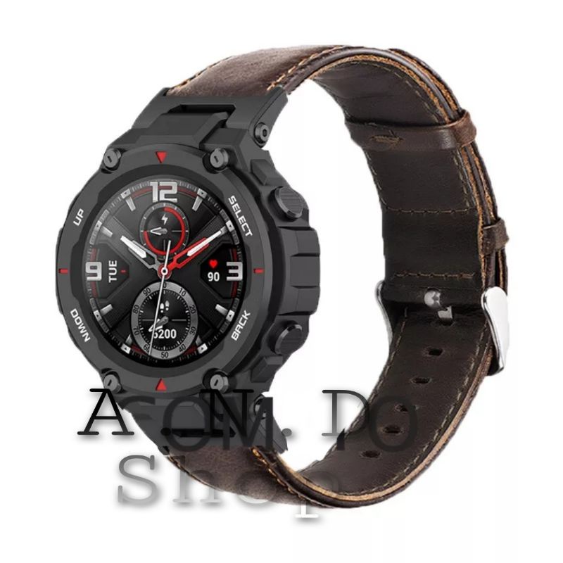 STRAP WATCH BAND TALI JAM TANGAN LEATHER KULIT ASLI AMAZFIT T REX TREX PRO 1 2 3 ULTRA ACC SMARTWATC