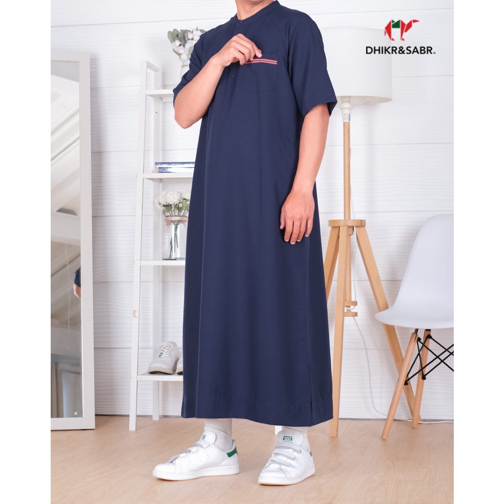 DHIKR&SABR Jubah Travel Gamis Pria Premium Lengan Pendek