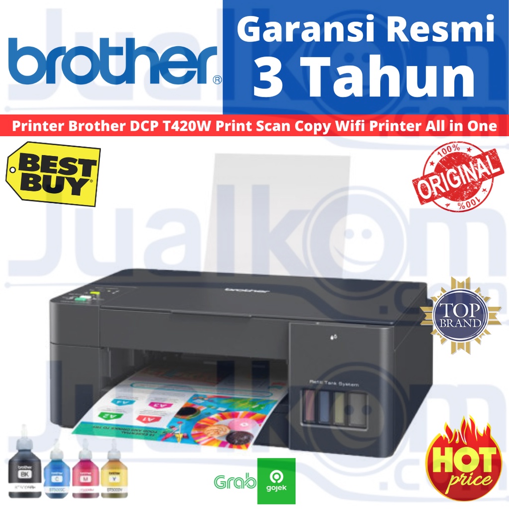 Printer Brother DCP T420W T 420W WiFi Print Scan Copy Resmi