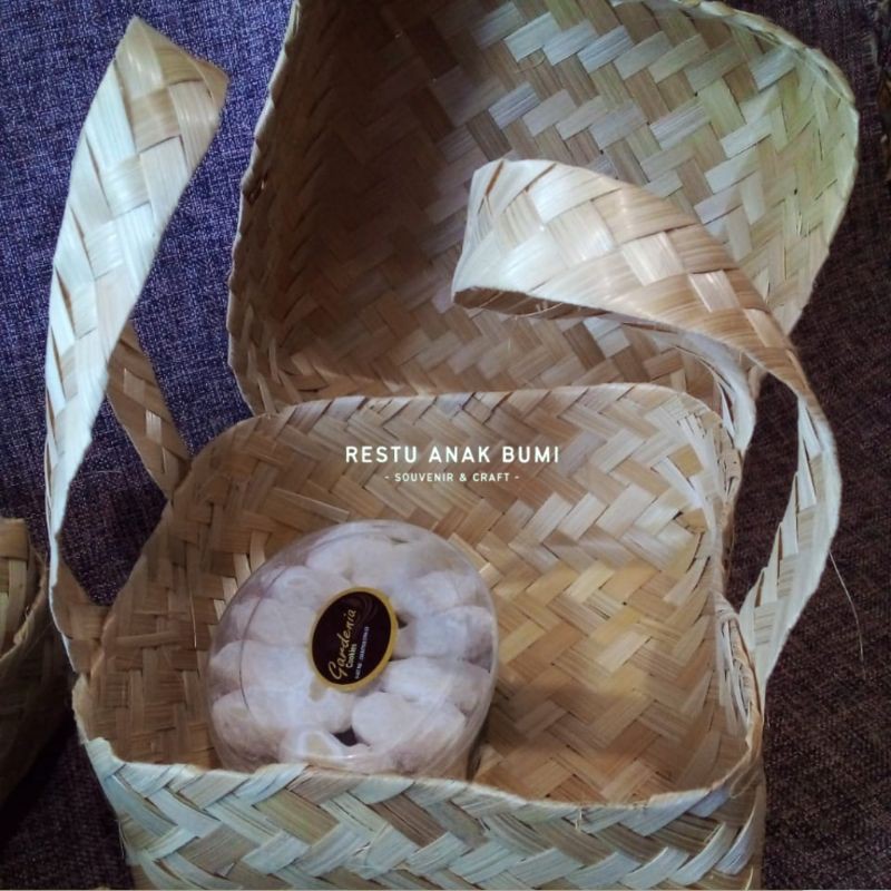 (B213) Besek Cangking 2 18cm|Food Box|Snack|Wadah Sokase Kue|Tempat Hantaran|Saji|Makanan|Hamperss |