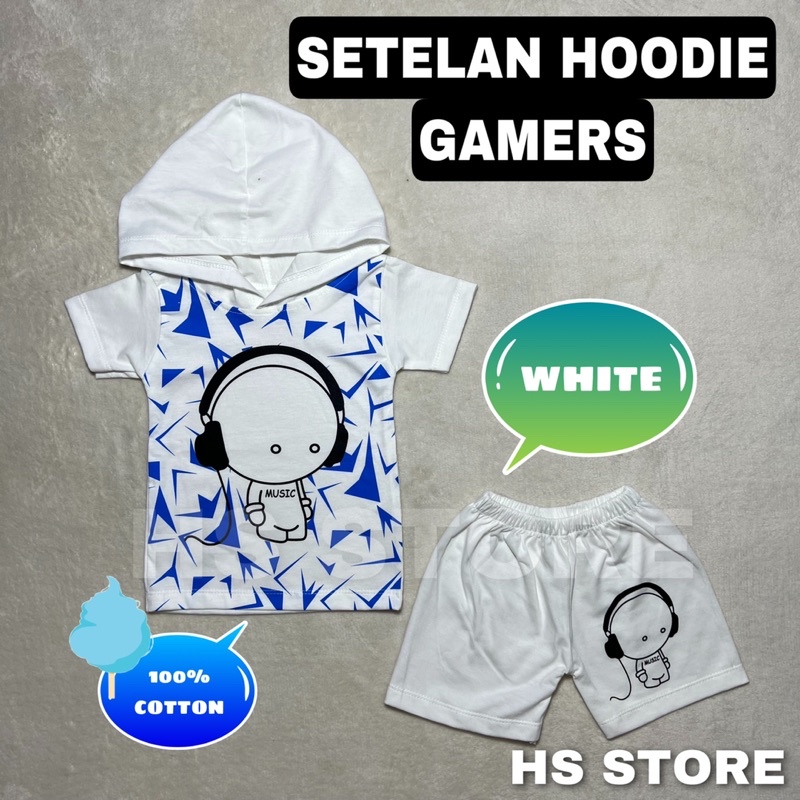 HARGA GROSIR!! SETELAN KAOS HOODIE GAMERS ANAK / BAJU GAMERS ANAK / KAOS GAMERS ANAK