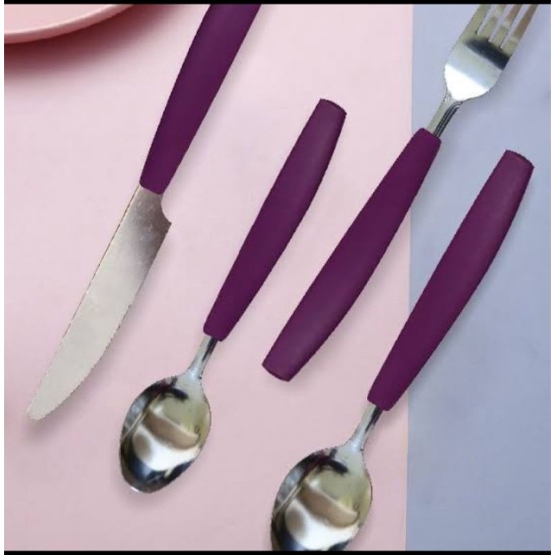 set sendok ungu isi 4pcs