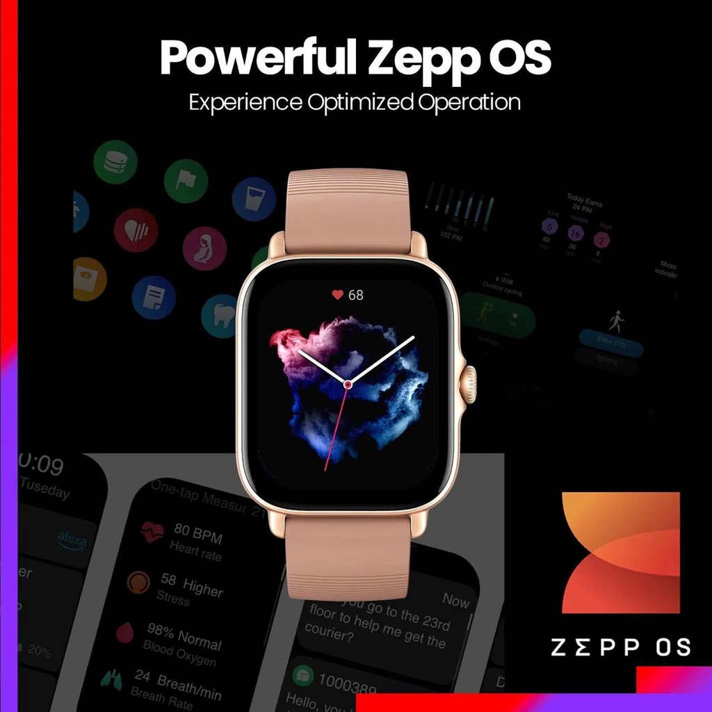 Smartwatch Amazfit GTS 3 Fashion Business Watch - Garansi Resmi 1 Tahun - International