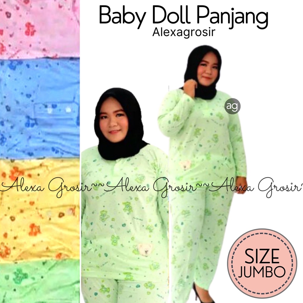 BABY DOLL JUMBO/SETELAN PANJANG/BAJU TIDUR-ALEXA