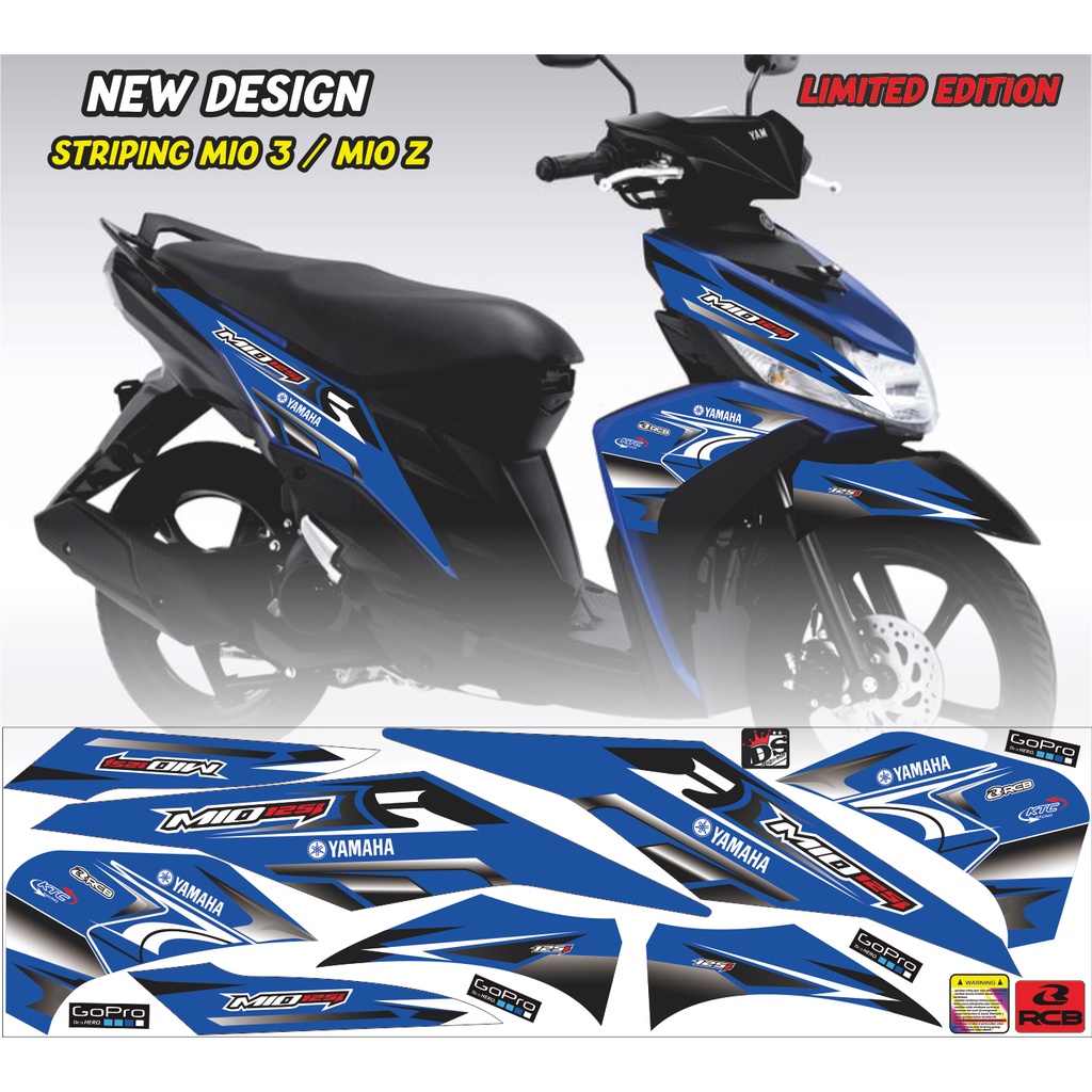 striping mio m3/ mio z variasi warna biru