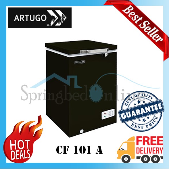 Chest Freezer ARTUGO 100 Liter Black 1 Pintu - CF 101 A