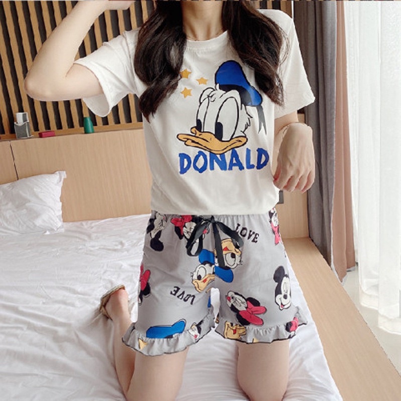 HP104 • Baju Tidur Import Celana Rumbai • Kaos Celana Hotpants • Fashion Wanita