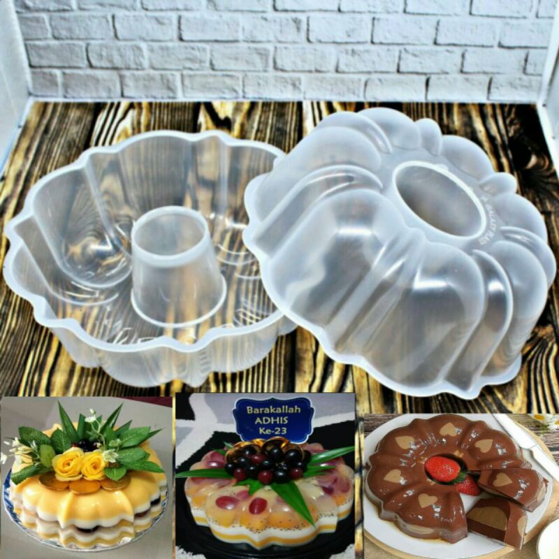 CetakanPudingBesarMotifBungaIndah