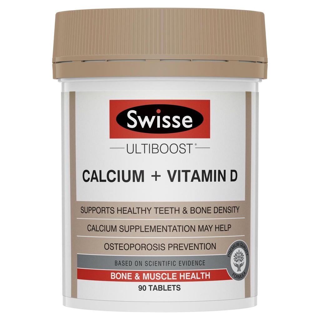 Swisse Ultiboost Calcium + Vitamin D / D3 - 90 Tablets
