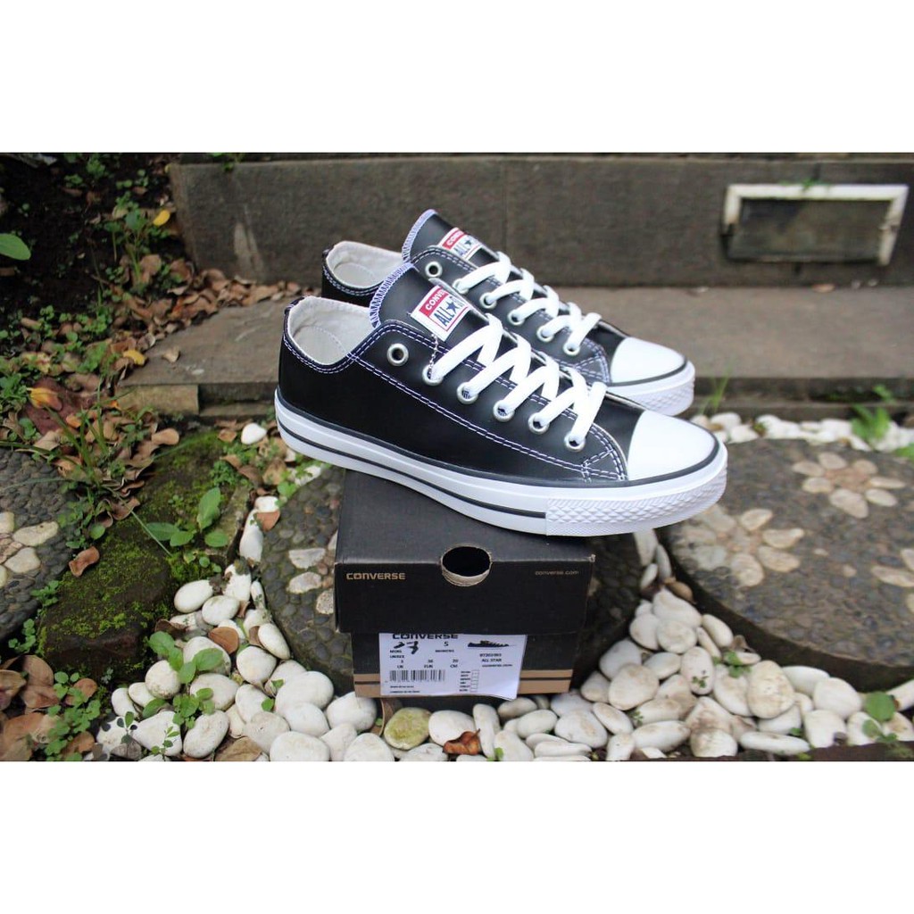 SEPATU CONVERSE SEVENTIES 70S BLACK WHITE OFF WHITE KULIT GRADE ORIGINAL PREMIUM BNIB MADE IN LOKAL