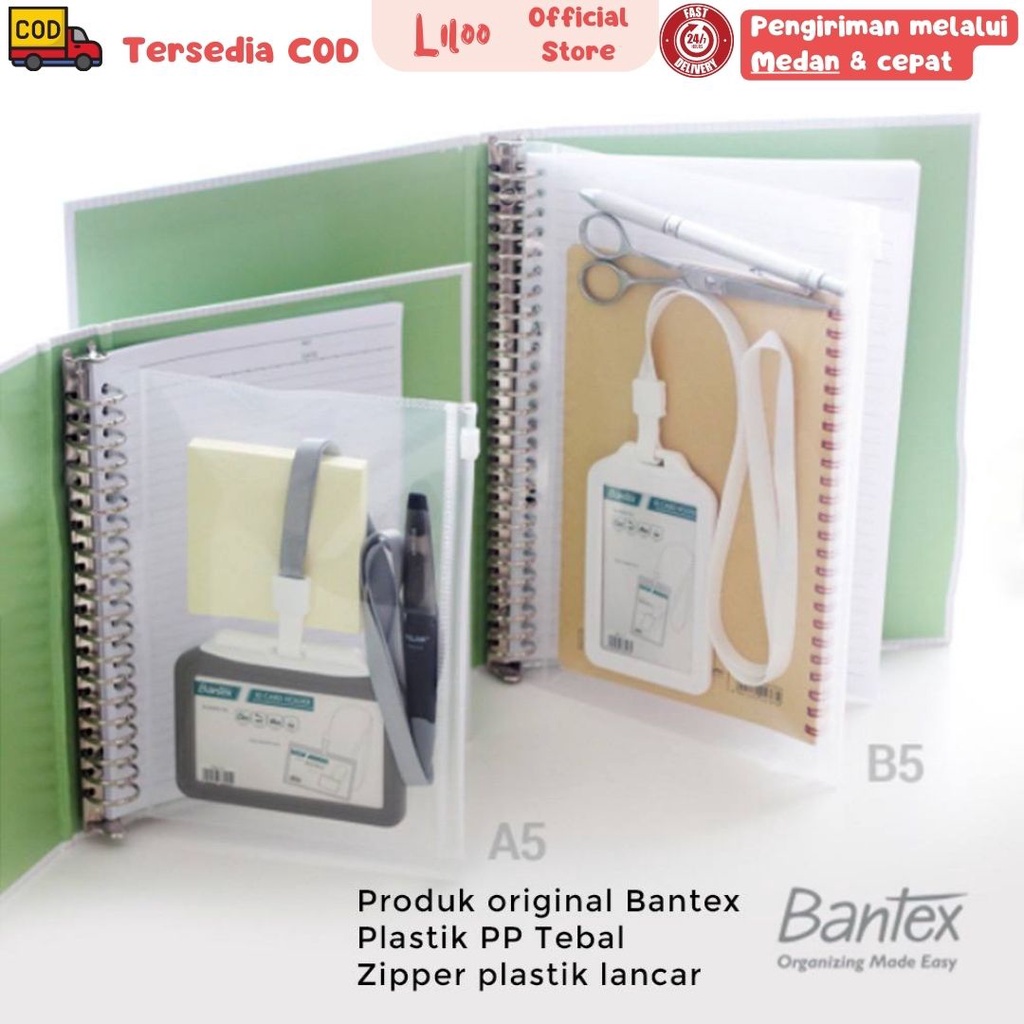 

Kantong Zipper Flashee Multiring A5 20 ring B5 26 ring Zipper Pocket Multiring Binder A5 20 ring B5 26 ring
