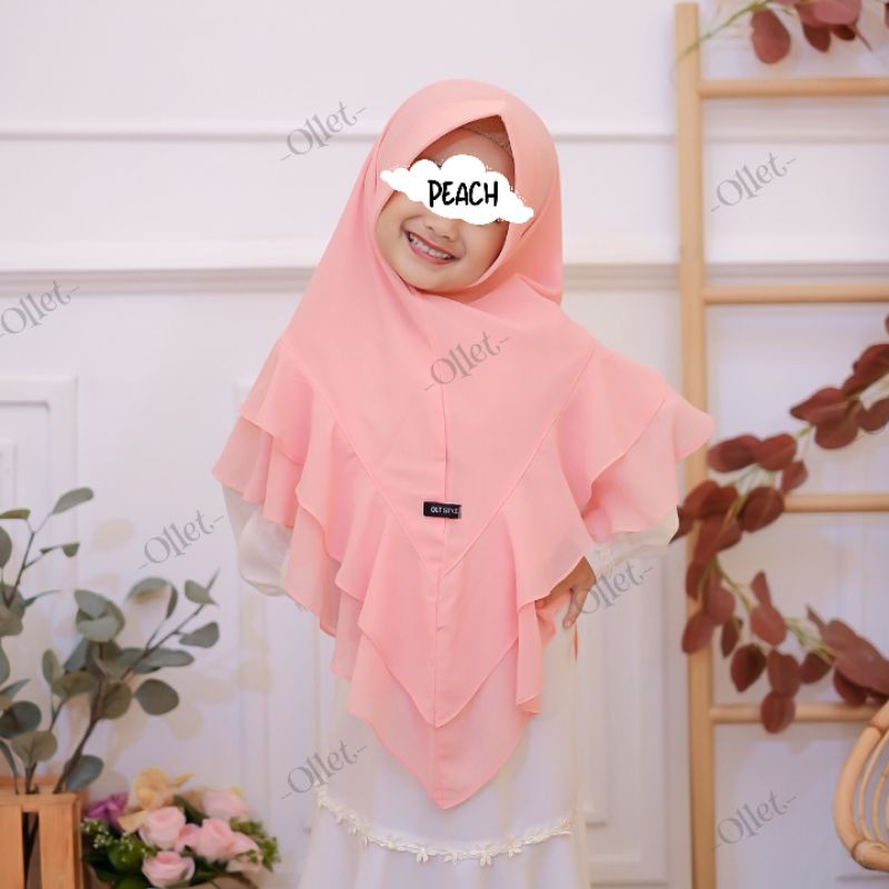 Khimar Layer Babydoll Ollet / Jilbab anak / khimar anak