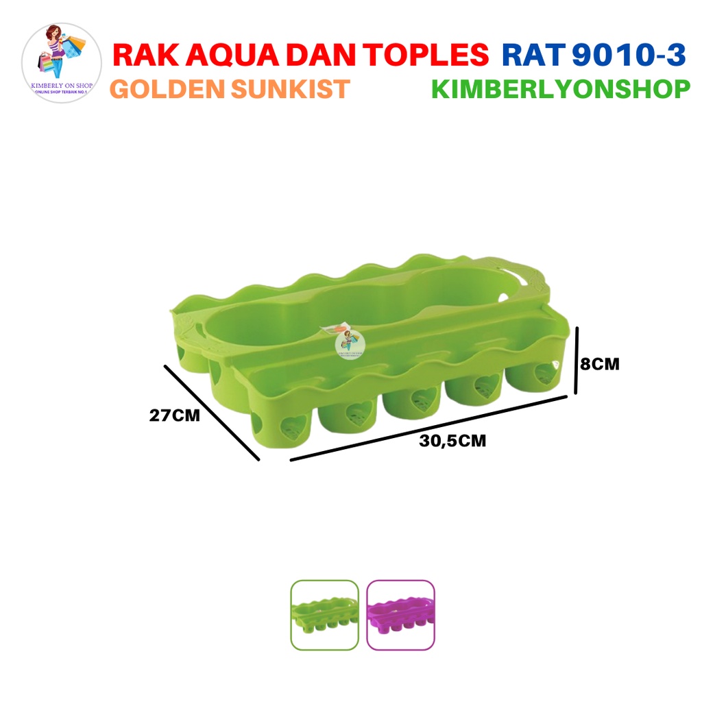 Rak Aqua Gelas + 3 Toples golden sunkist RAT 9010-3