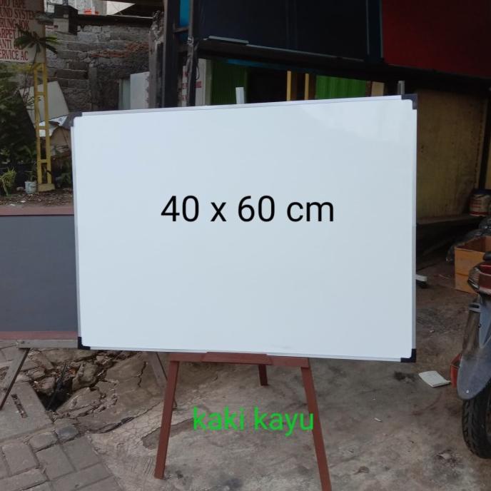 

whiteboard stand kayu 40 x 60 cm