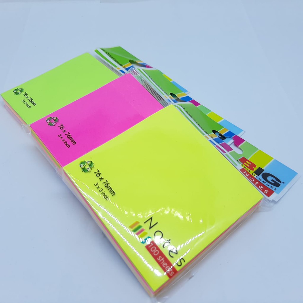POST IT  BIG  WARNA TUMPUK/WARNA-WARNI-76X76 5 WARNA TUMPUK