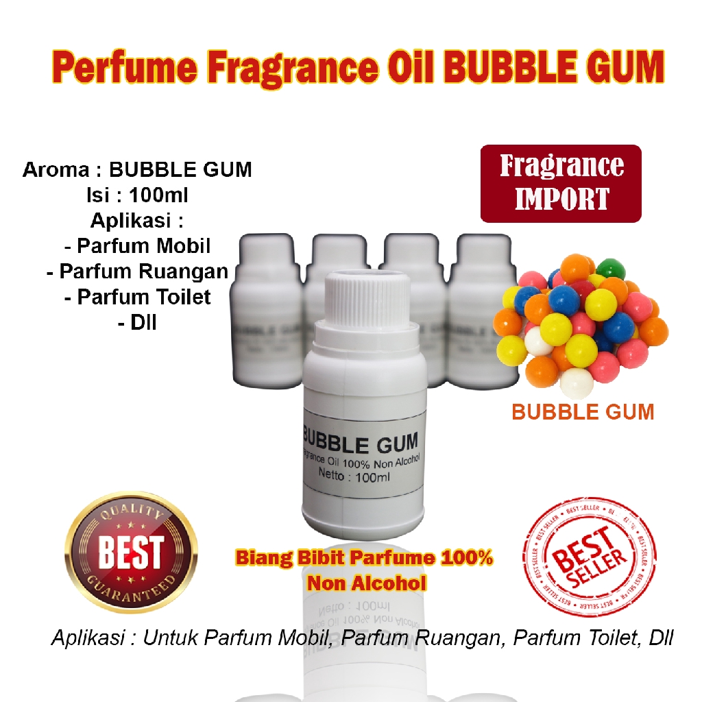 Bibit Biang Parfum Aroma Bubbl Gum 100ml Pengharum Pewangi Penyegar Bubble Gum Import Asli Original