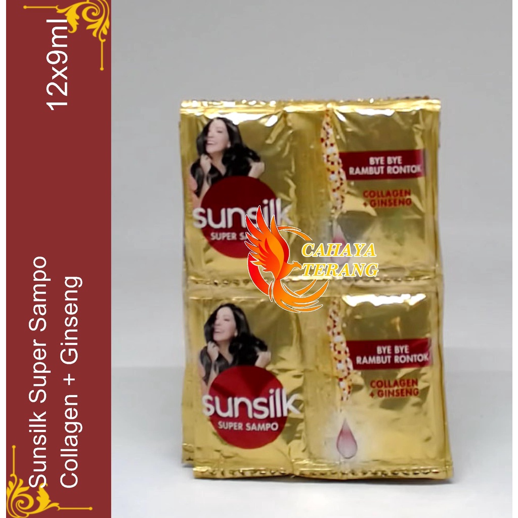 Sunsilk collagen ginseng Shampo Renceng Sachet 9mlx12 Sachet
