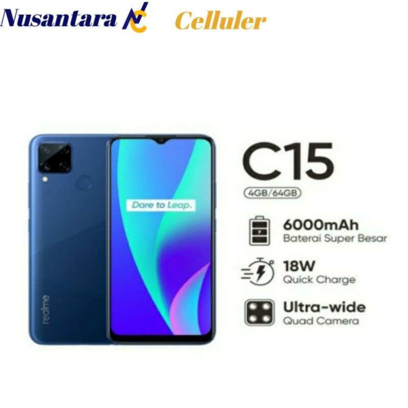 HP REALME C15 4/64 GB [Realme C15 Ram 4 GB Rom 64 GB ] GARANSI RESMI Realme