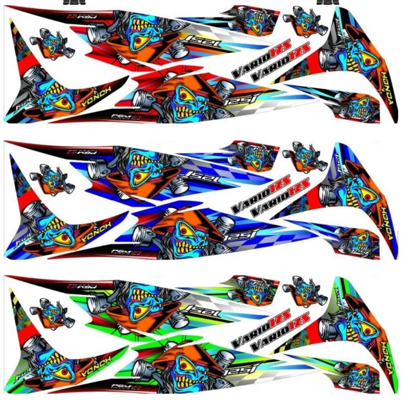 Striping Vario Techno 125 2012 2013 2014 CBS Fi Lama Variasi Stiker Motor Sticker Skotlet Scotlite