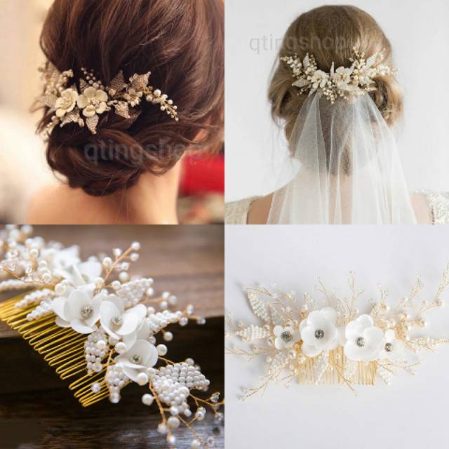 Sirkam bunga mote aksesoris rambut sanggul pesta aksesoris pengantin