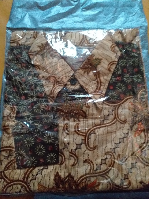 Risna Batik Hrb026 Kenongo Kemeja Hem Pendek Padi Murah Keren M L Xl  Batik Pria Wajik Biru