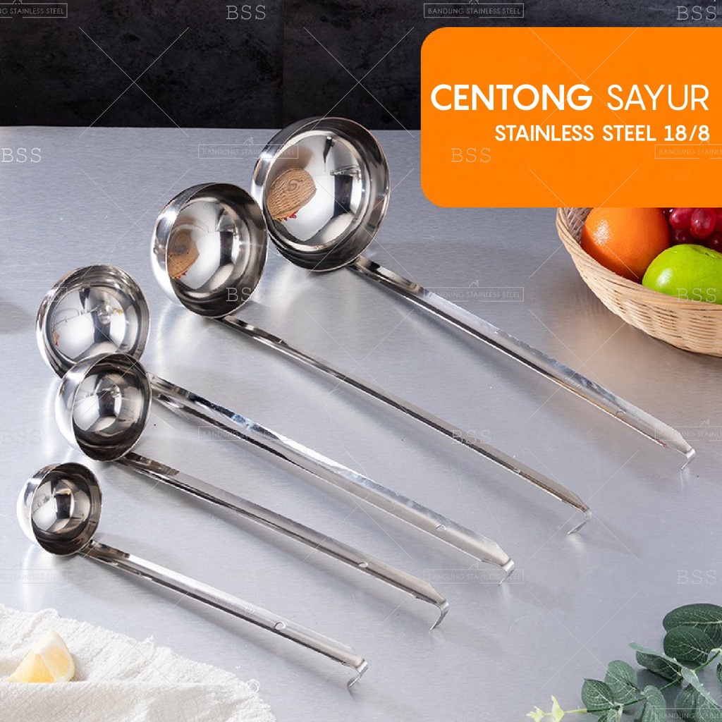 Sendok Sayur Sup Kuah dengan Kait Stainless Steel Centong Sayur Murah