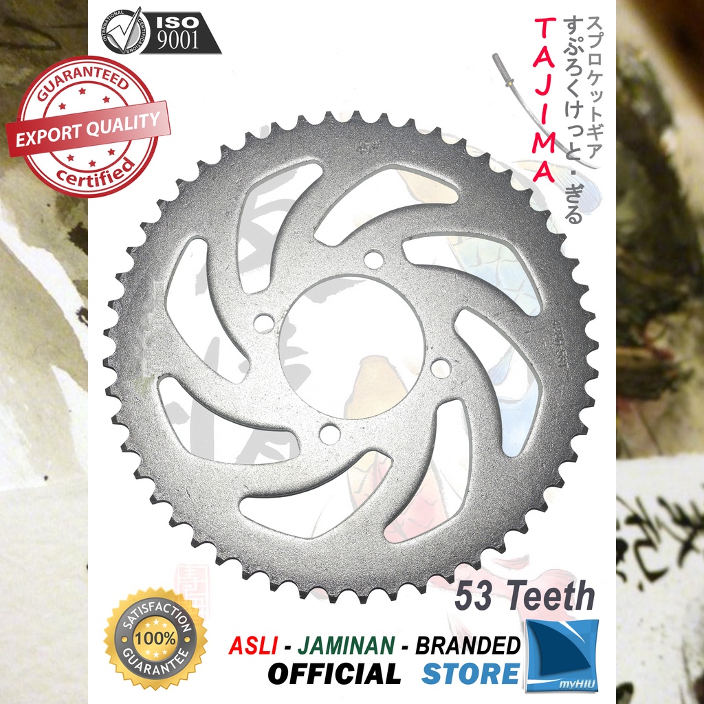 Gigi Tarik 40T ~ 53T YAMAHA Jupiter MX / New / 135cc Gir Belakang - Rear Sprocket Gear TAJIMA-428-53T