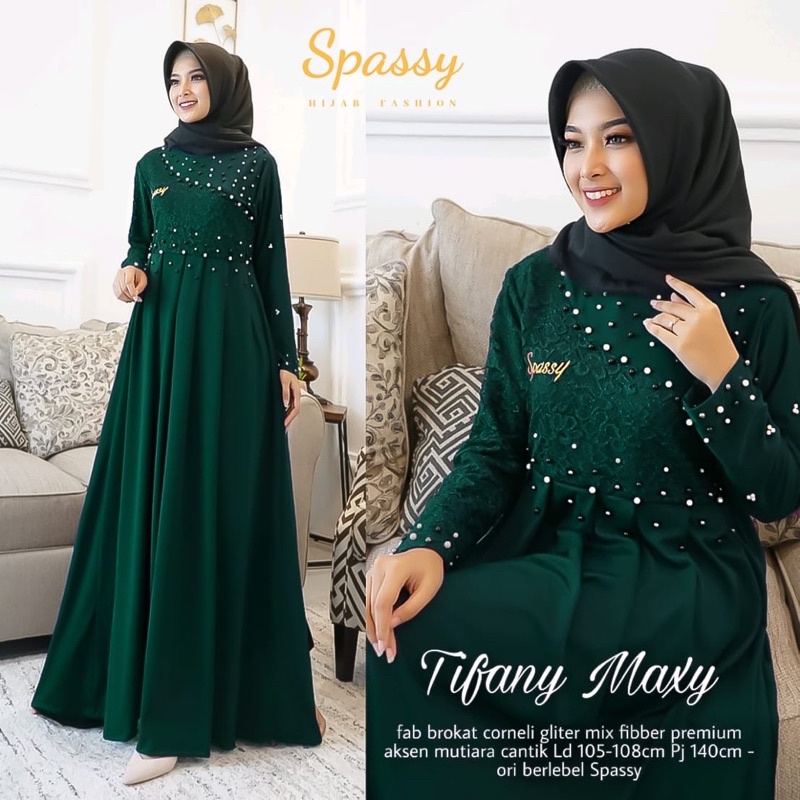 REALPICT Gamis tifany Maxi Spassy Gamis Brokat Best seller